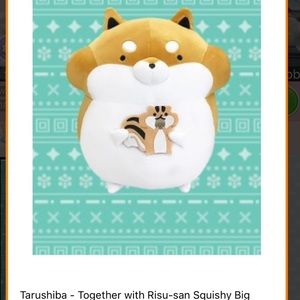 Tarushiba with risu san squishy big plush